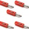 Set 5 Conectori Banana 4mm, Tata, Rosu