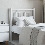VidaXL Tăblie de pat metalică, alb, 80 cm 374317