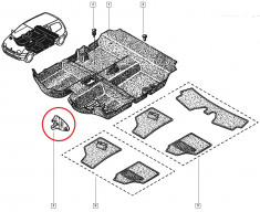 Element tapiterie podea Renault Twingo 1, original 7700822819 foto