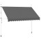 Copertina retractabila manual, antracit, 350 cm