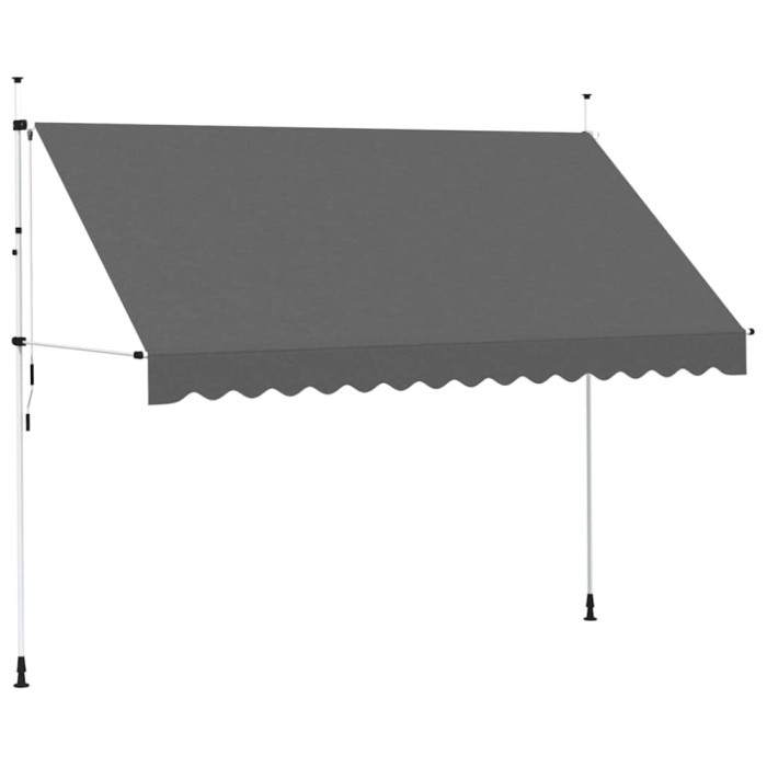 Copertina retractabila manual, antracit, 350 cm