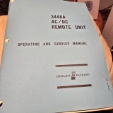 3446A AC/DC Remote Unit, Operating and Service Manual