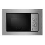 Cuptor cu microunde incorporabil HMW-MDBI20MI, 20 L, control mecanic, 800 W, 5 trepte de putere, Inox/Negru