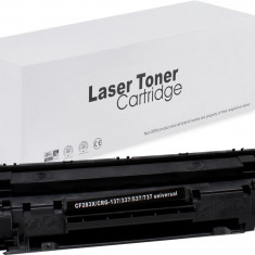 Toner de imprimanta pentru HP , CF283X / CRG737 , Negru , 2200 pagini , neutral box