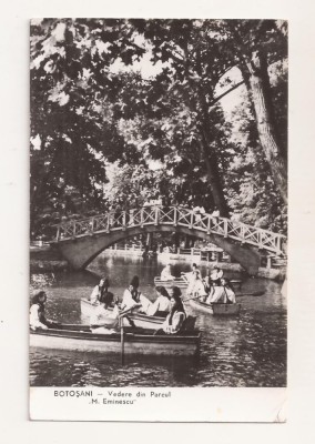 RF72 -Carte Postala- Botosani, Parcul M. Eminescu, circulata 1961 foto