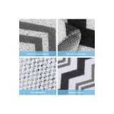 Mătură de duș PVC cu uscare rapidă și antiderapantă, cu găuri de scurgere &ndash; Negru 50x80cm