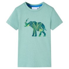 Tricou pentru copii, kaki deschis, 128