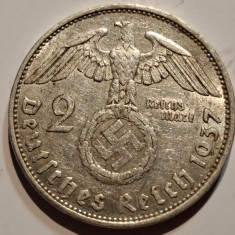 Germania Nazista 2 reichsmark 1937 A argint