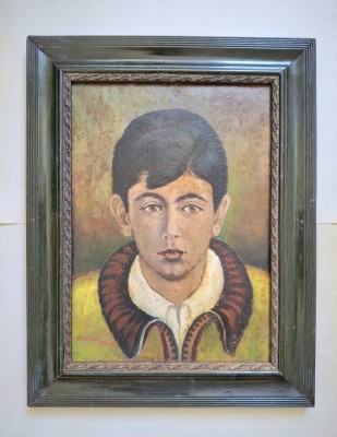 Portret expresiv semnat Criritescu 1951 foto
