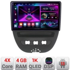 Navigatie Citroen C1 Peugeot 107 Toyota Aygo 2005-2014 Android radio gps internet 4+64 InCell Display 1K KIT-C1+EDT-E210-RK CarStore Technology