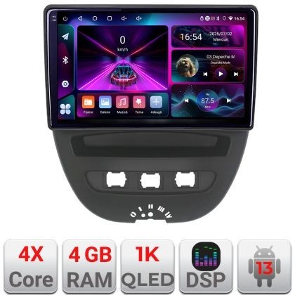Navigatie Citroen C1 Peugeot 107 Toyota Aygo 2005-2014 Android radio gps internet 4+64 InCell Display 1K KIT-C1+EDT-E210-RK V1 CarStore Technology