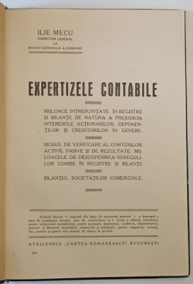 EXPERTIZELE CONTABILE de ILIE MECU foto