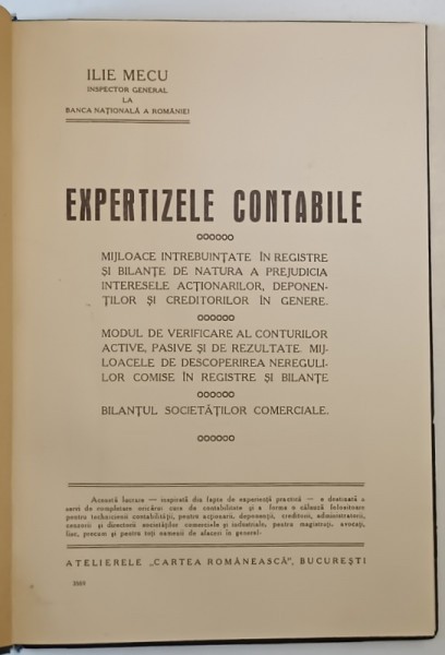 EXPERTIZELE CONTABILE de ILIE MECU