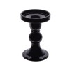 Suport Lumanare tip sfesnic cu dubla utilizare, Sticla, Negru, 8.5x13.5 cm, ATU-089499, Oem