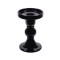 Suport Lumanare tip sfesnic cu dubla utilizare, Sticla, Negru, 8.5x13.5 cm, ATU-089499