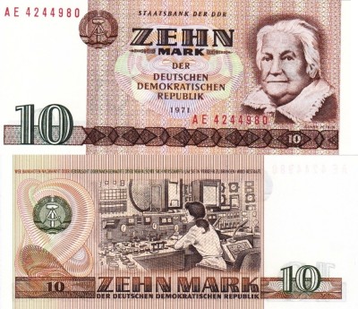 GERMANIA (DDR) 10 mark 1971 UNC!!! foto