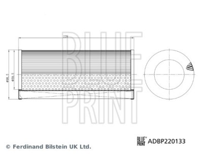 BLUE PRINT ADBP220133 Filtru aer foto