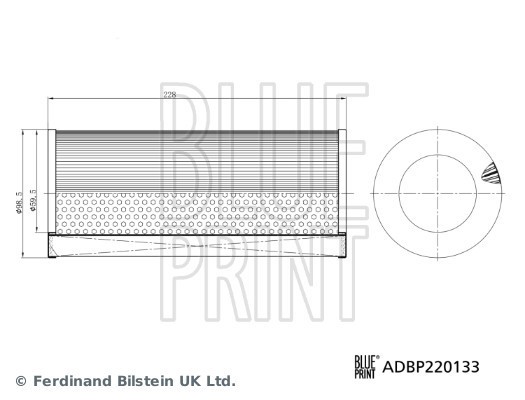 BLUE PRINT ADBP220133 Filtru aer