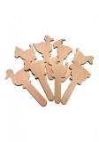 Figurina animal domestic din lemn pentru activitati crafts,8 bucati set