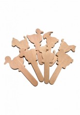 Figurina animal domestic din lemn pentru activitati crafts,8 bucati set