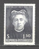 Austria.1965 60 ani PREMIUL NOBEL:B.von Sutter-scriitoare MA.693