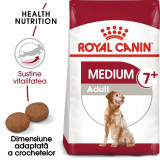 Royal Canin Medium Adult 7+ hrană uscată c&acirc;ine, 4kg