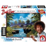 Puzzle 1000 piese, Bob Ross - Cascada, Schimdt