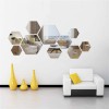 Oglinda Acrilica Hexagonala Diamant 12-14cm, Decoratiune Lux Casa, Design Modern, Banda Adeziva Inclusa, 1 Bucata