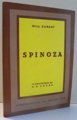 SPINOZA PAR WILL DURANT , 2011,ED.ANASTATICA foto