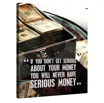 Tablou Canvas, Tablofy, Serious Money, Printat Digital, 70 &amp;times; 100 cm foto