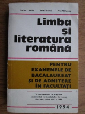 Constanta Barboi - Limba si literatura romana pentru examenele de bacalaureat foto