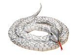 Jucarie de plus sarpe, 300 cm, alb, Lean 16457
