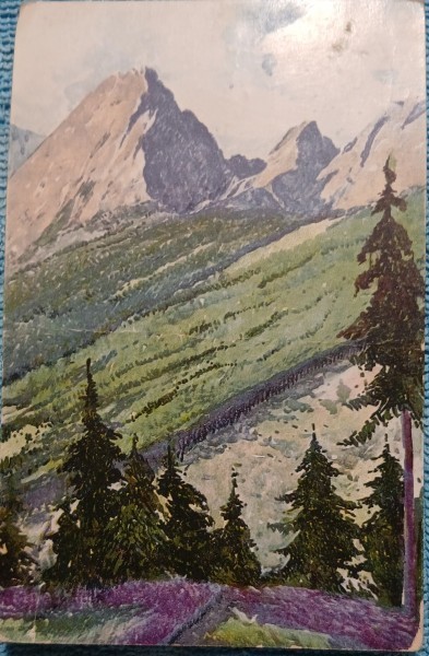 Carte postala, Muntii Tatra, 1925