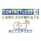 Sticker Contactless , Card Payments Accepted , Autocolant Modern pentru Masini