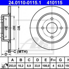 Disc frana FORD FOCUS Combi (DNW) (1999 - 2007) ATE 24.0110-0115.1