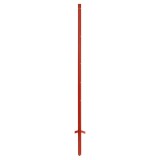 Stalp otel cornier 25x25mm 165cm 3mm grosime, vopsit, cu stabilizator pentru gard electric, suport izolatori