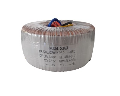Transformator toroidal 2X30V, 12V, 6V 500VA foto