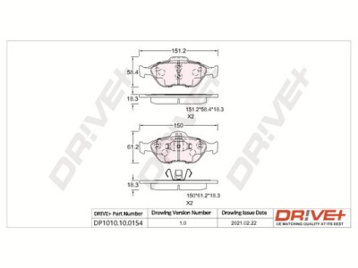 Dr!ve+ DP1010.10.0154 set placute frana,frana disc foto