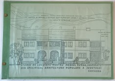STUDIU DE LOCUINTE PENTRU MEDIUL RURAL , INSPIRATE DIN SPECIFICUL ARHITECTURII POPULARE A JUDETULUI COVASNA , VOLUMUL II , IUNIE 1997 , VEZI DESCRIERE foto