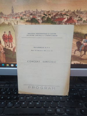 Orchestra Simfonică a Cinematografiei, Program 14 feb. 1961, Bach, Haendel, 091 foto