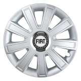 Set 4 Capace Roti, potrivite jantelor de R15, pentru Fiat, model flash cromat