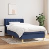 VidaXL Pat box spring cu saltea, albastru, 80x200 cm, textil 3127083