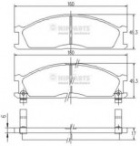 Set placute frana,frana disc NISSAN NAVARA platou / sasiu (D22) (1997 - 2016) NIPPARTS J3601037