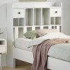 VidaXL Tăblie de pat cu depozitare alb 75 cm lemn masiv de pin 855527