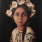 Pictura in ulei pe panza, &#039;&#039;Copila cu coronita din flori de camp&#039;&#039;