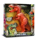 Figurina interactiva Dinozaur, Lanard Toys, Jurassic Clash, Rosu