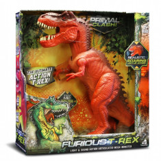 Figurina interactiva Dinozaur, Lanard Toys, Jurassic Clash, Rosu