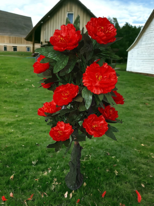 Copac artificial rosu 150 cm