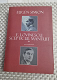 Eugen Lovinescu scepticul mantuit vol. 1 Eugen Simion