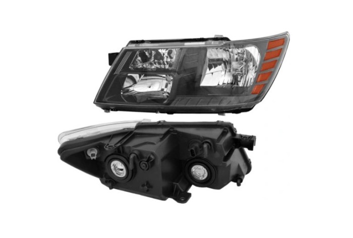 Far Dodge Journey (Jc), 09.2007-12.2020, montare fata, stanga, Tip=USA; HB3+HB4+PY27/7W; manual; negru; Omologare: SAE; halogen, Taiwan